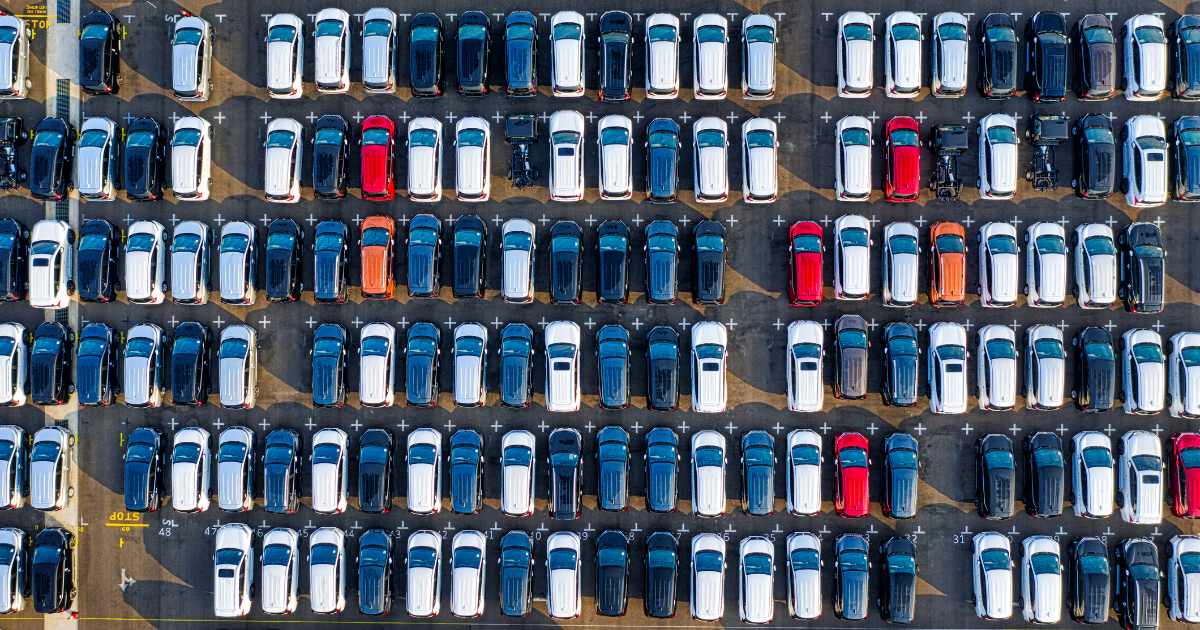 Cars in a parking lot