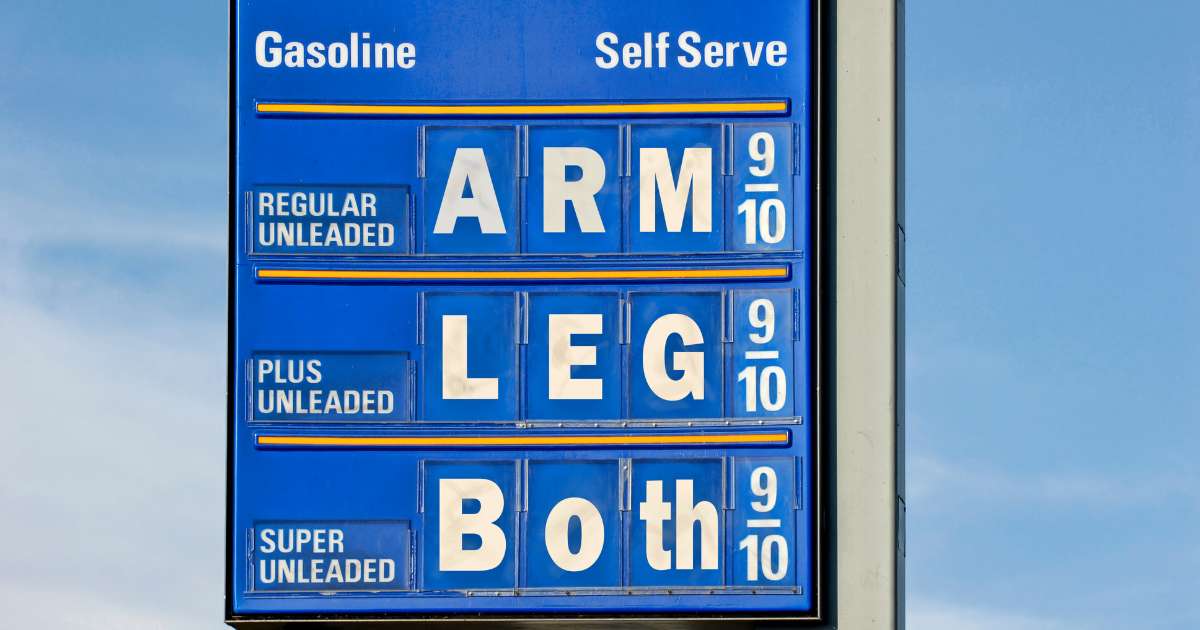 Gas prices sign