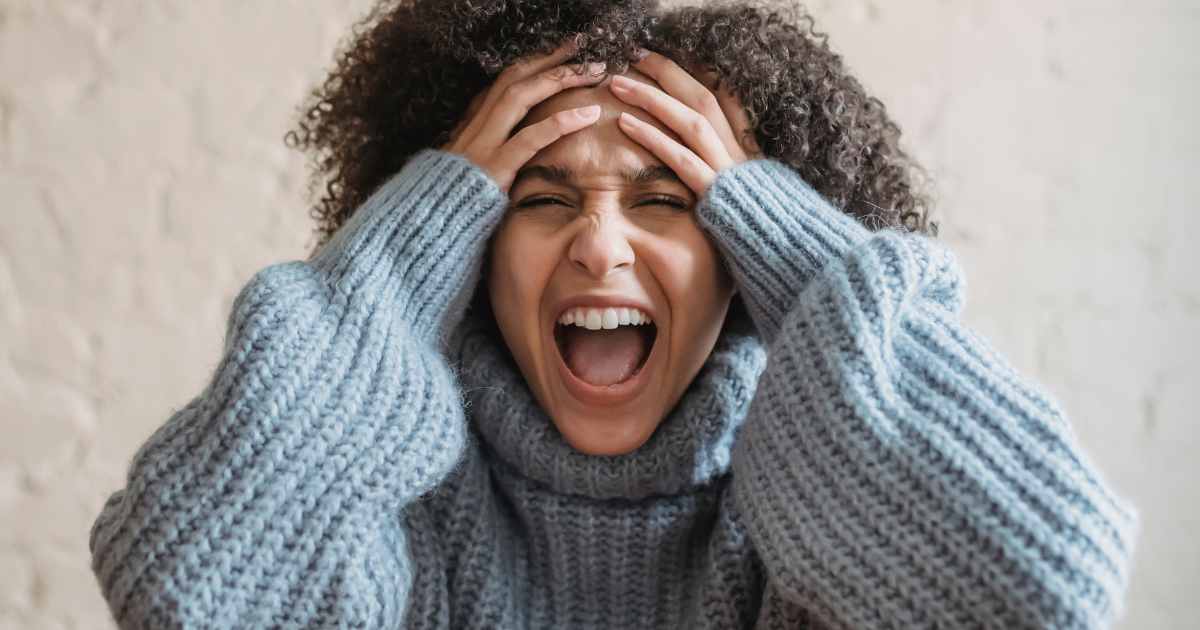 woman screaming