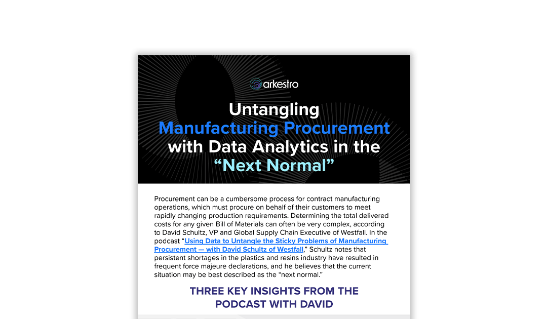 Untangling Manufacturing Procurement with Data Analytics in the “Next Normal”