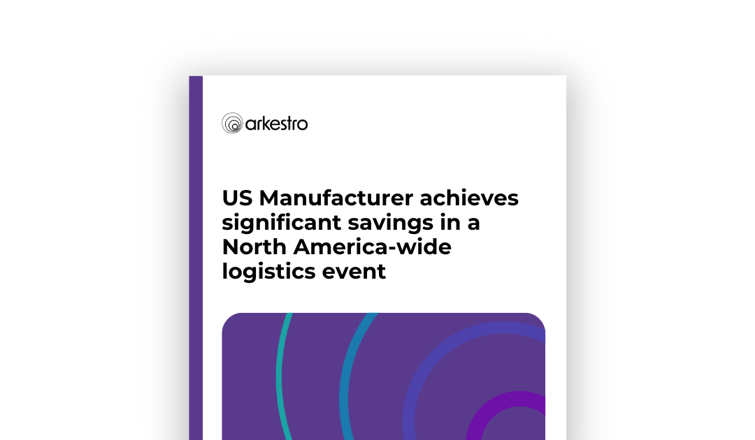 US Manufacturer Achieves Significant Savings in North America-wide Logistics Event