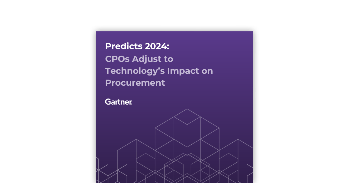 Predicts 2024 CPOs Adjust to Technology’s Impact on Procurement