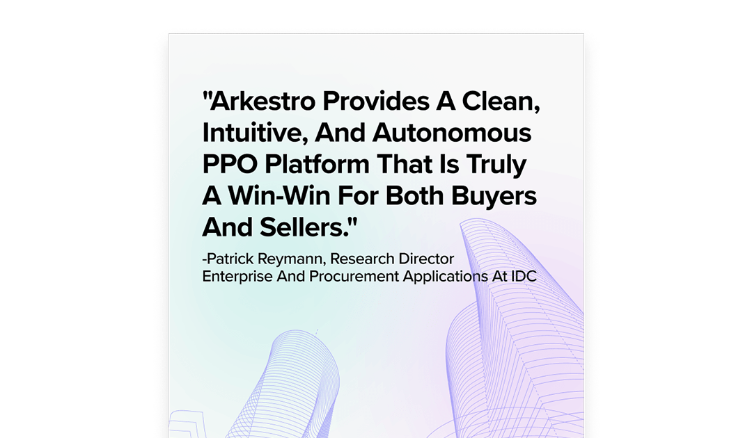 Arkestro provides a clean, intuitive, and autonomous PPO platform that is truly a win-win for both buyers and sellers.