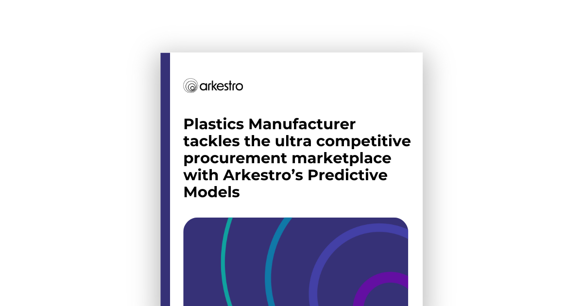 Plastics Manufacturer tackles the ultra competitive procurement marketplace with Arkestro's Predictive Models
