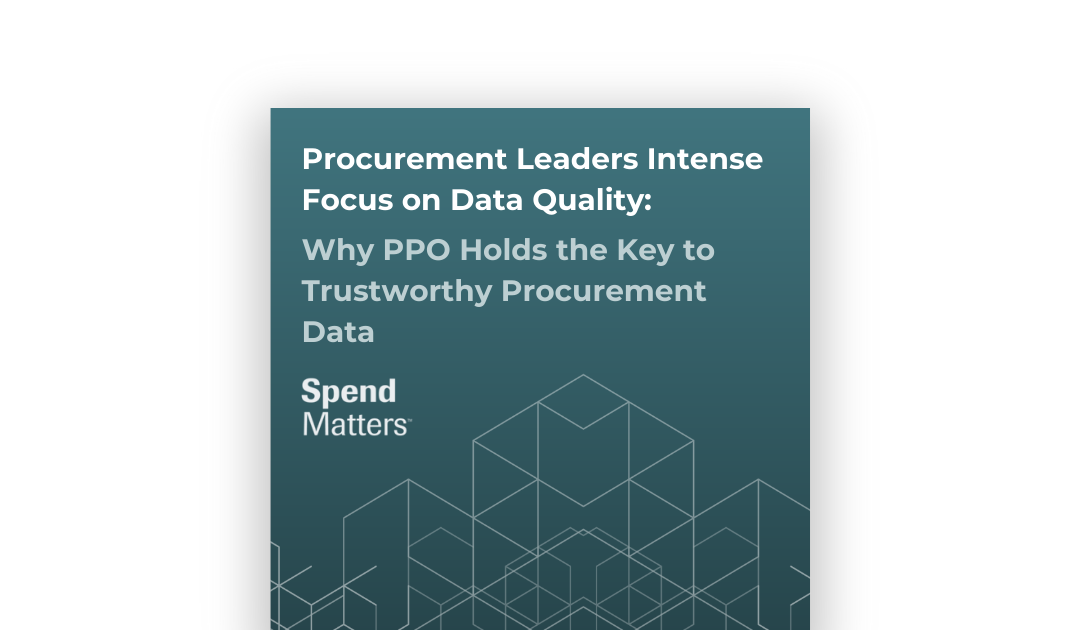Procurement leaders intense focus on data quality