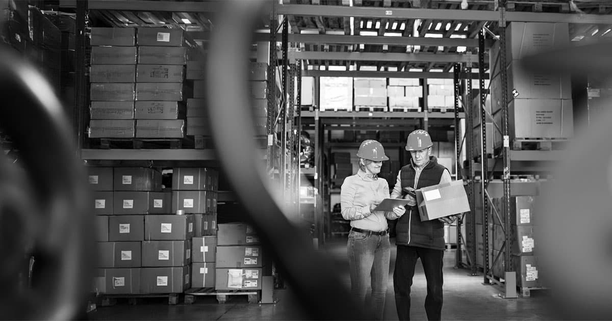 people working warehouse