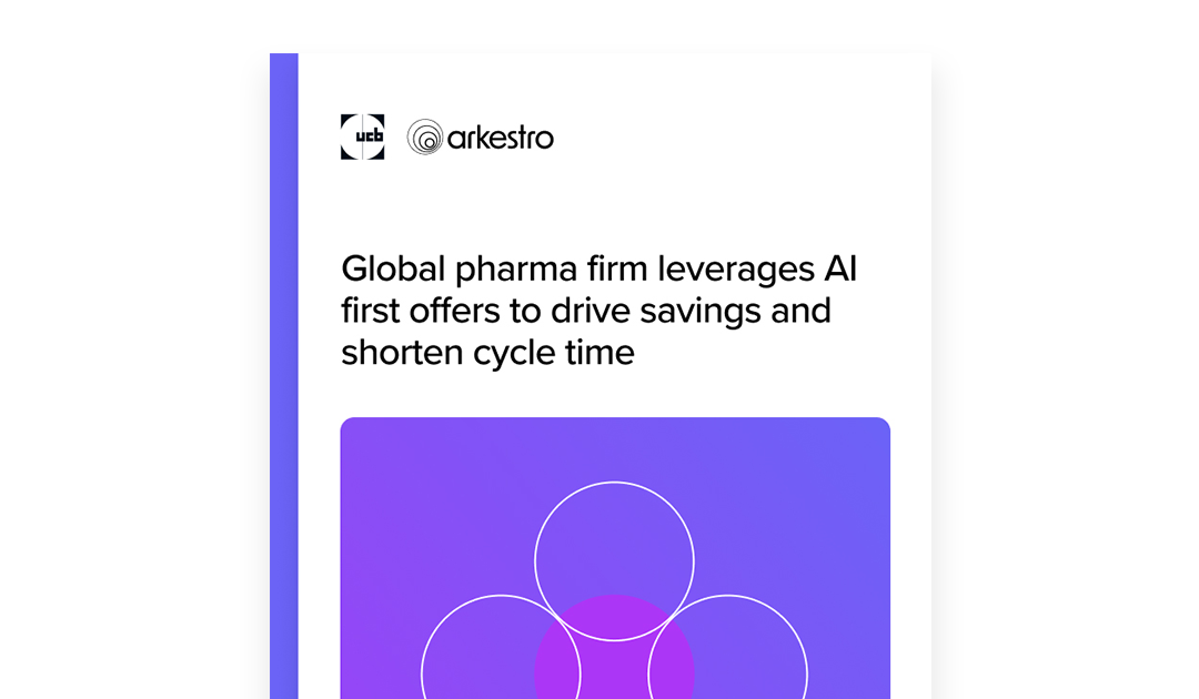 Global pharma firm leverages AI first offers to drive savings and shorten cycle time